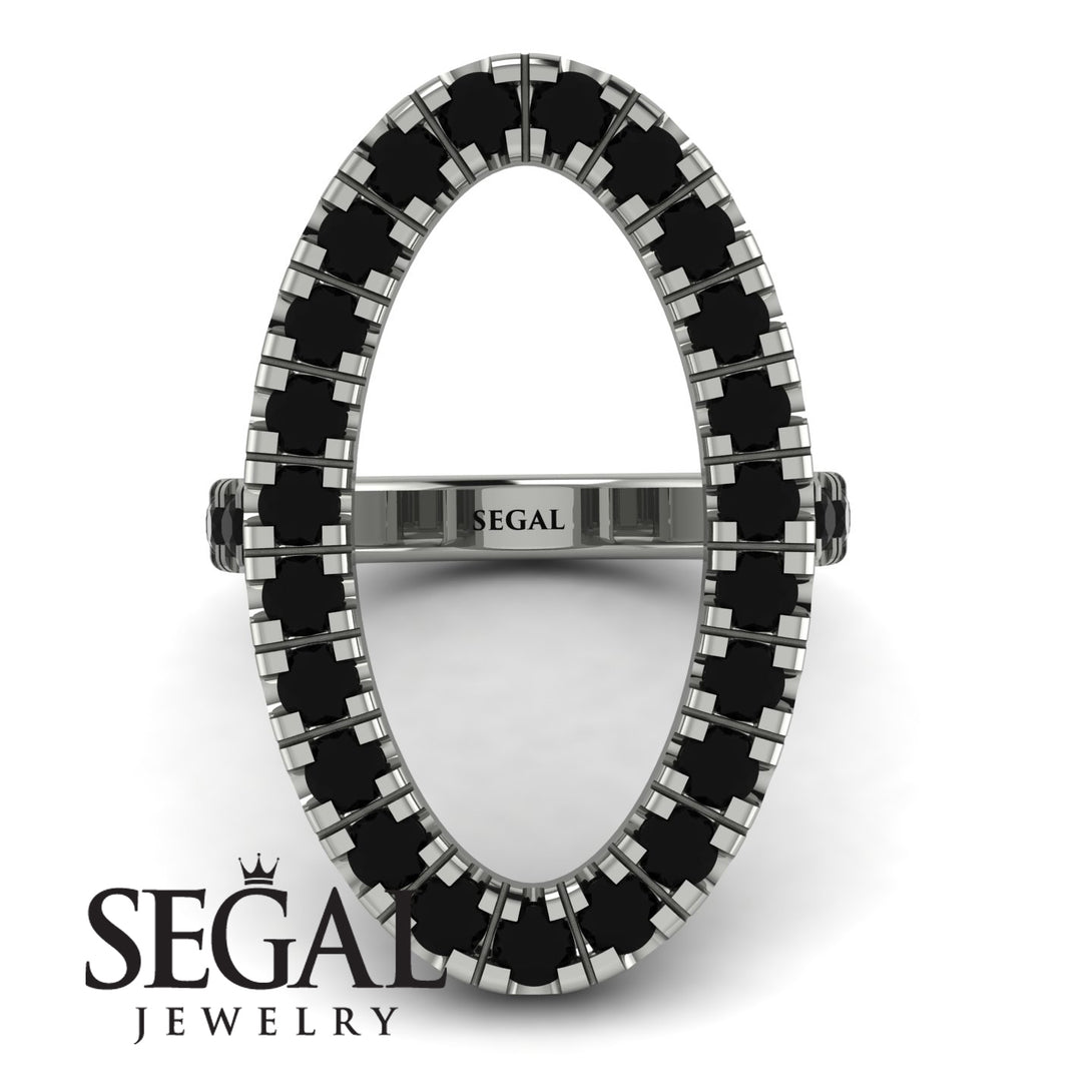 Oval Black Diamond Ring - Aubree No. 9